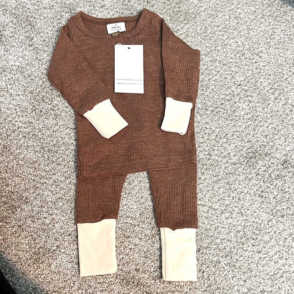 NWT Orcas Lucille Waffle 2-piece set 6-12m